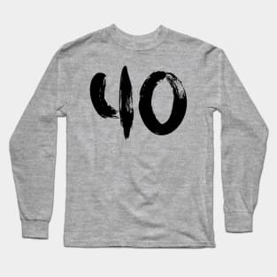 Number 40 Long Sleeve T-Shirt